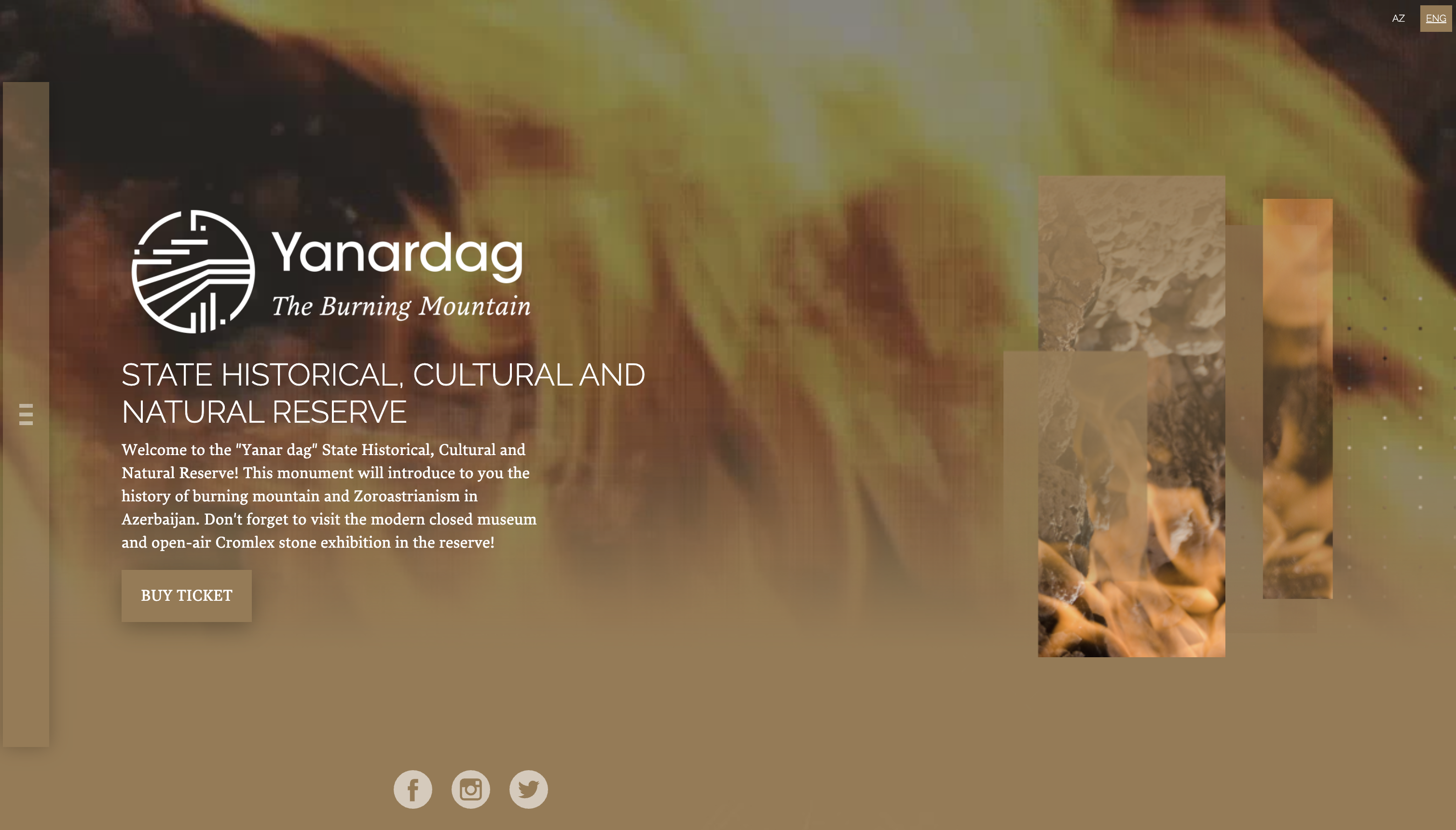 Официальный сайт достопримечательности - Yanar Dag